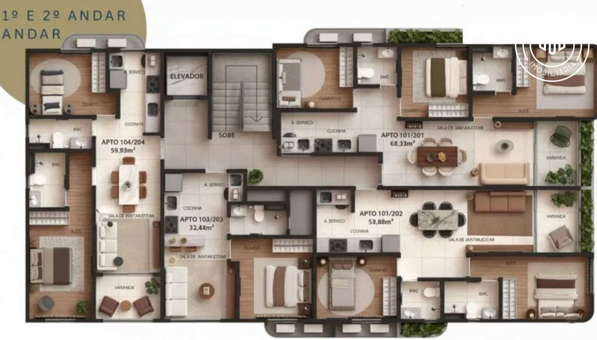 VMC Oasis - Apartamento à venda, no VMC Oasis em João Pessoa, Jardim Oceania, com 2 quartos, 59,93m²