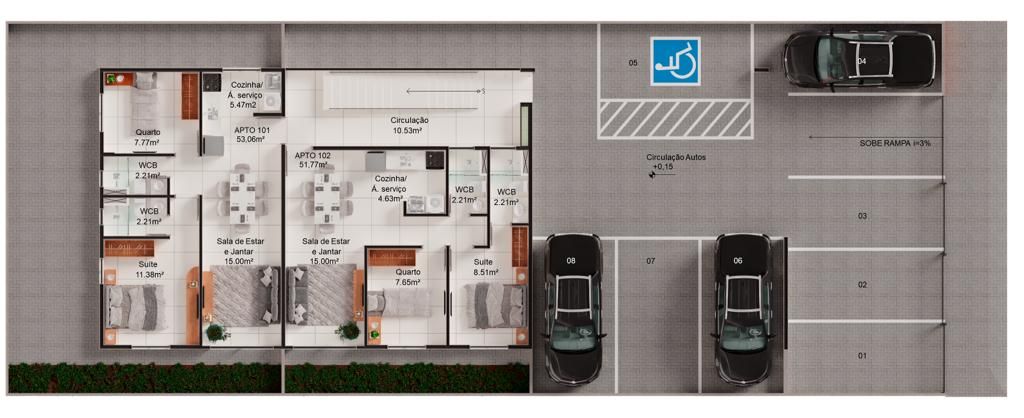 Apartamento à venda com 2 quartos, 51.77m² - Bessa,João Pessoa
